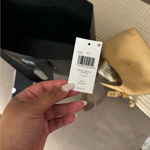 Coach Tan/Yellow Leather Women's Bag and Charm - Picture 4 of 8